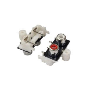 10x Conector RCA Duplo AV2-8-4-10 para Áudio Estéreo