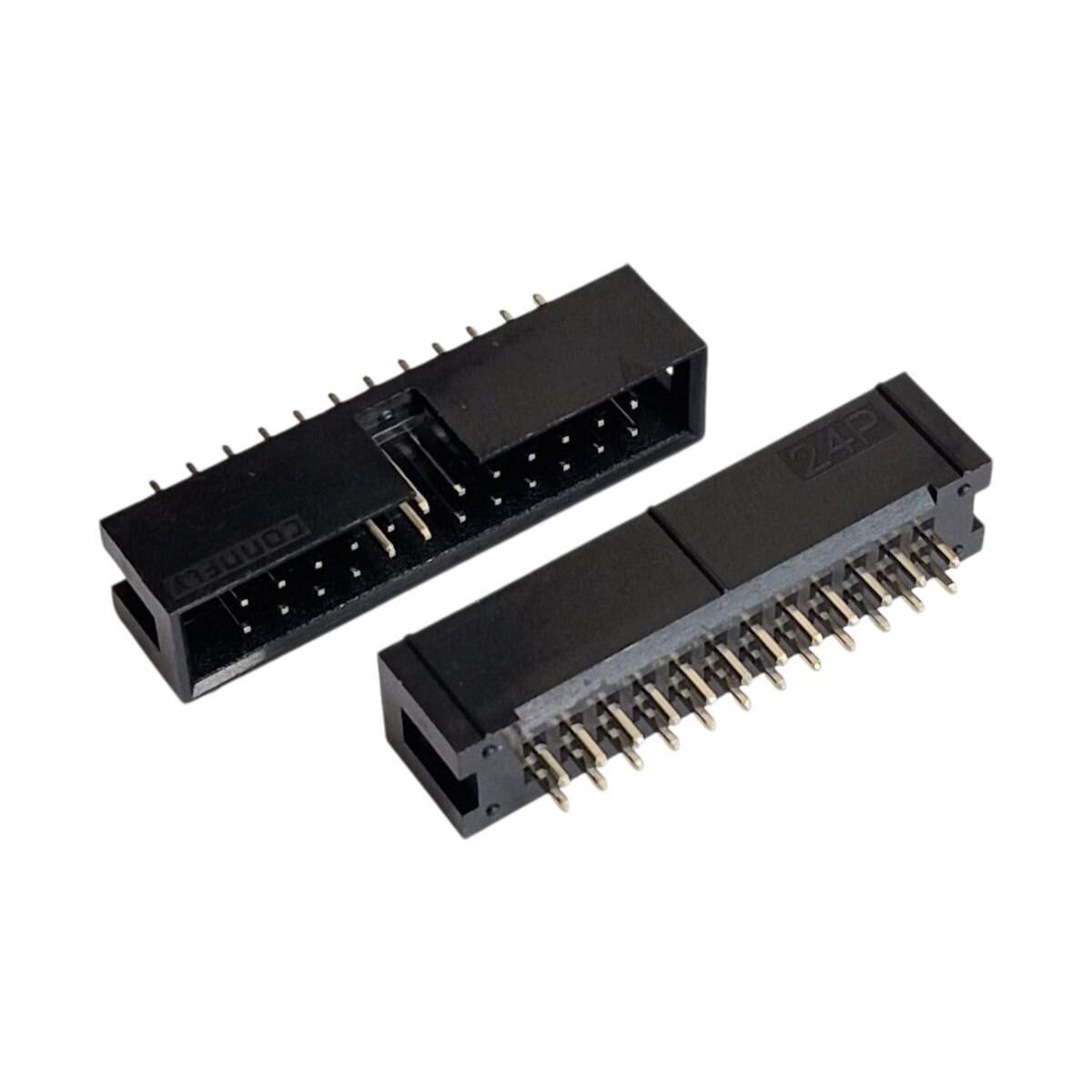 Kit com 200x Conector Box Header 24 Vias 180 DS1013-24SSIB1-B-0