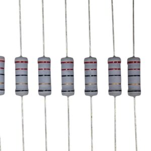 Kit com 100x Res Fio Pth 22R 5% 5W 200Ppm Axial KNP5WSJT-73-22R