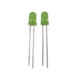 Kit com 1000x Led 5mm Verde Difuso 100-200mcd 20mA