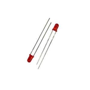 Kit com 300x Led 3mm Vermelho Difuso 250600mcd
