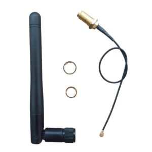 Kit com 3x Antena Wifi 2.4ghz 3dbi Conetor Rp-sma C/ Cabo Adaptador