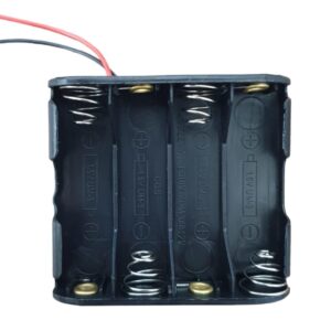 Kit com 10x Caixa Suporte Bateria 8 Pilhas Aa Frente/verso S/ Tampa