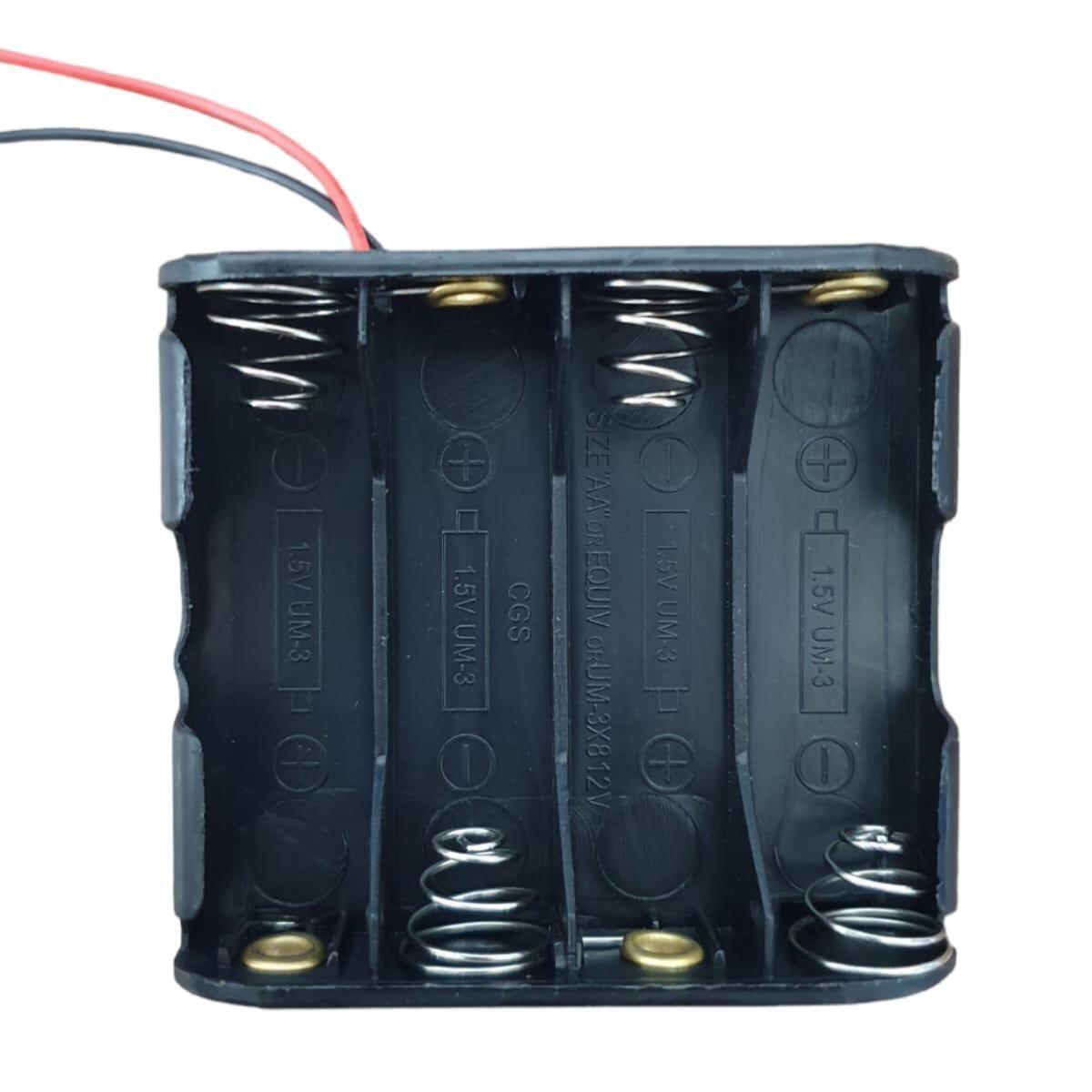 10x Caixa Suporte Bateria 8 Pilhas Aa Frente/verso S/ Tampa