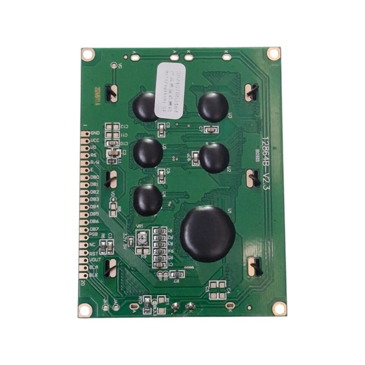 Display Lcd 128x64 Backlight Verde 12864b-v2.3 Arduino - Imagem 2