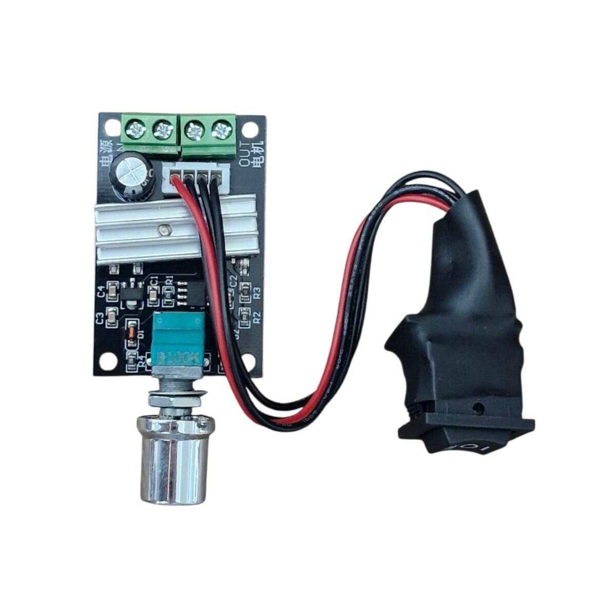 Modulo Controlador Pwm 28vdc 3a 80w Botão Reversivel - Imagem 2