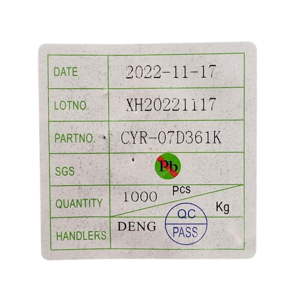 Kit com 100X Varistor CYR-07D361K 230V 25J 7mm - Imagem 3