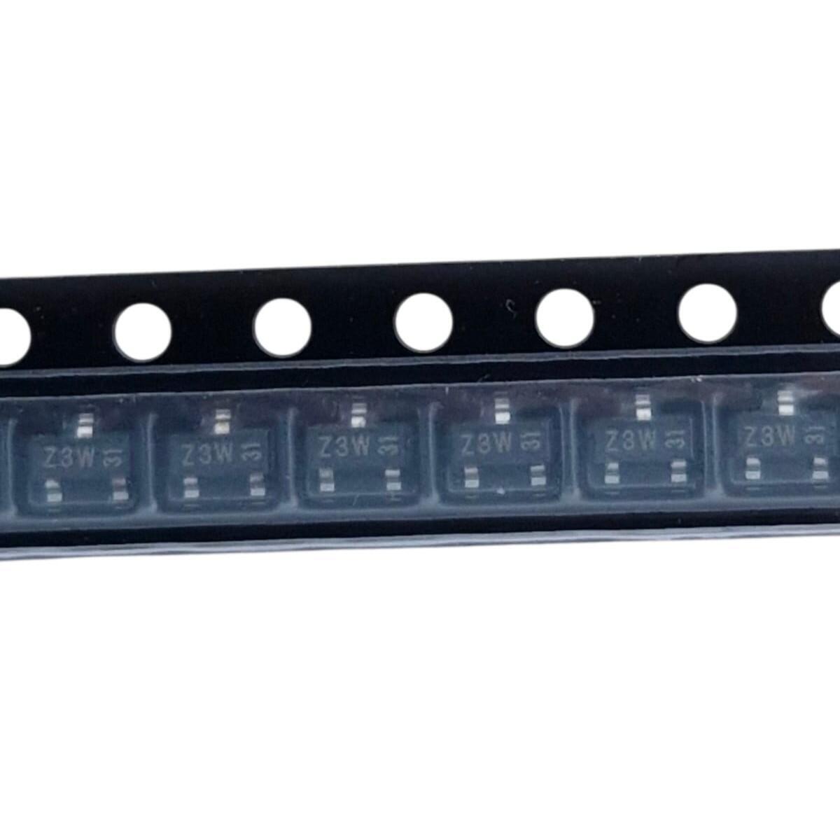 Kit com 100x Diodo Zener Smd BZX84-C5V6 Sot-23 - Imagem 2