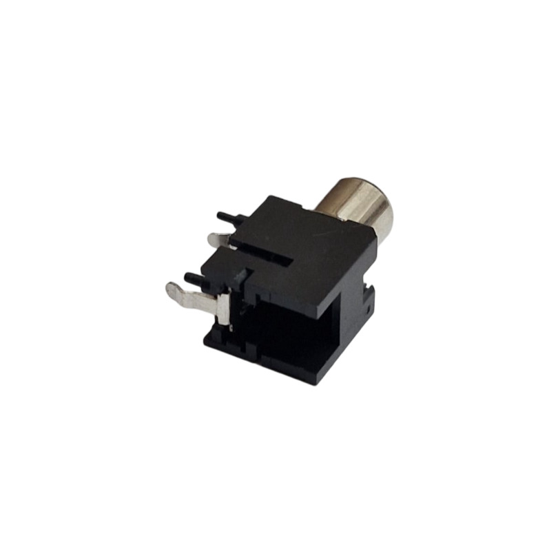 Kit com 200x Conector RCA Fêmea AV-8,4-9B Preto - Imagem 2