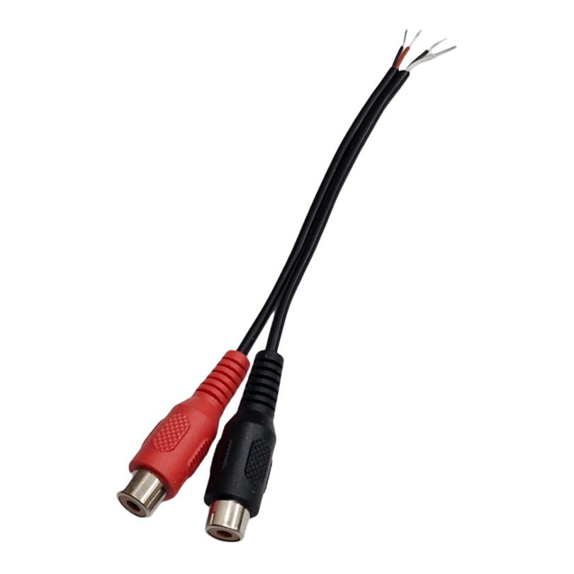 Kit com 10x Chicote RCA para Conversor 4 Fios Vermelho e Preto - Imagem 3
