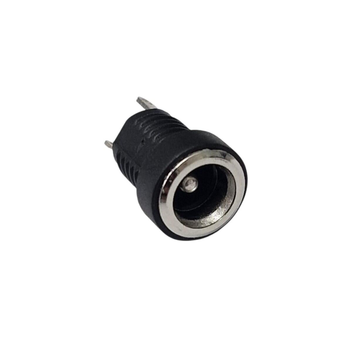 Kit com 50x Conector Jack DC Fêmea 5.5x2.1mm DC-022 com Tampa e Porca - Imagem 5