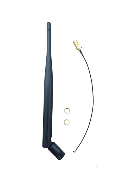 Antena Wifi 5dbi 2,4ghz Sma Macho C/ Cabo Pigtail Rp-sma