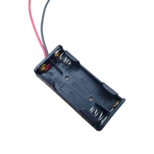 Kit com 10x Suporte P/ 2 Pilhas Palito Aaa Tipo Canoa Preto