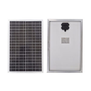 Painel Placa Energia Solar 30w 18v Fotovoltaico 1000v Preto 1000v 24.3v
