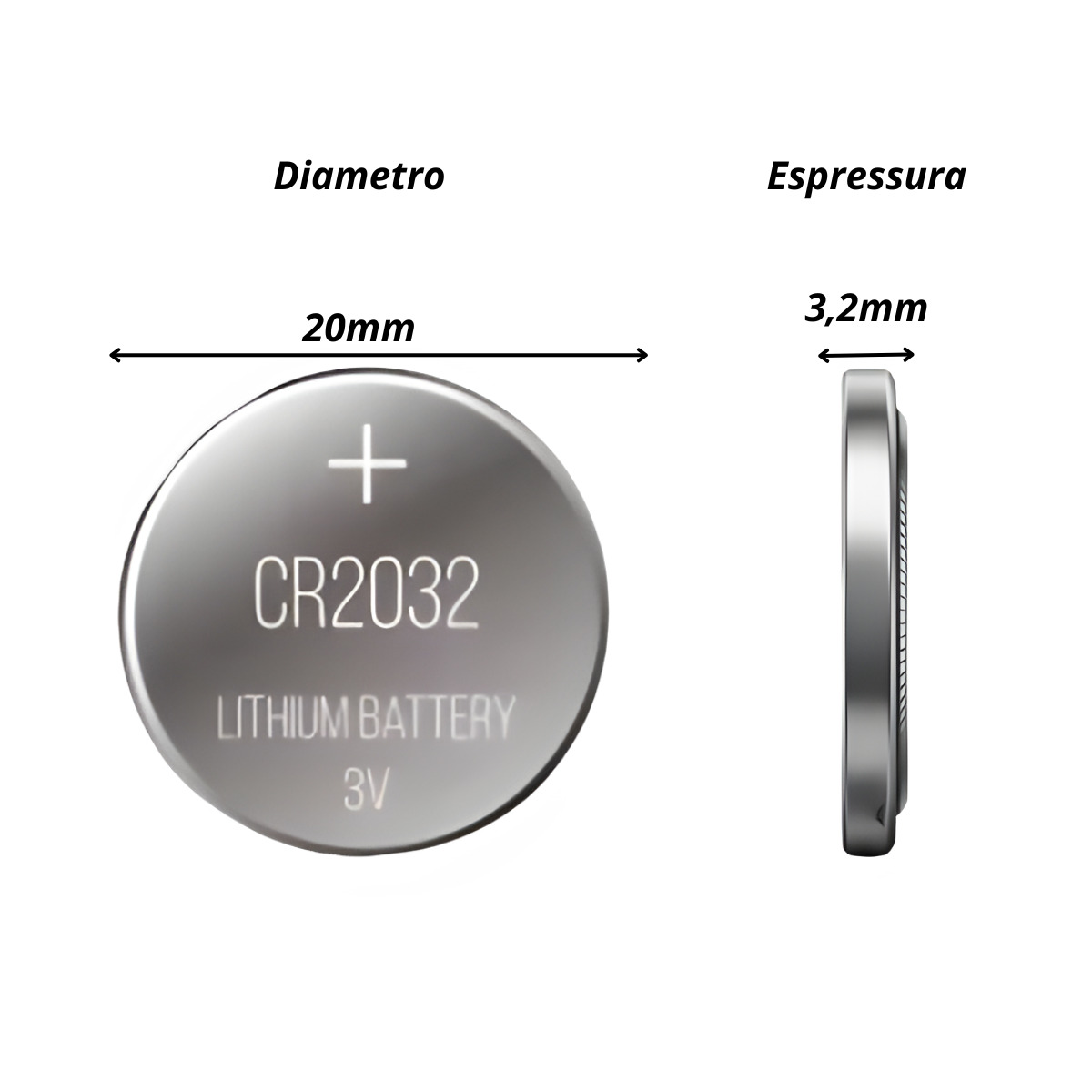 Kit Com 50x Bateria Litio Cr2032 3v 240mah - Imagem 3
