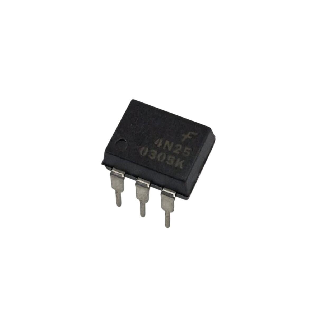 Kit com 10x Fotoacoplador 4N25 Pdip-6 Preto