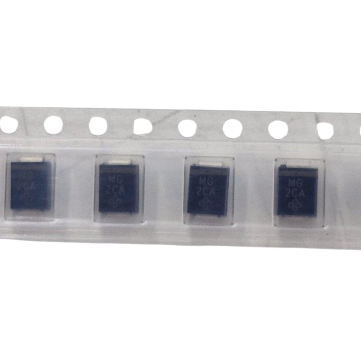 Kit com 100x Diodo TVS SMBJ28A Vishay 28V 600W SMD Proteção ESD TransZorb - Imagem 2