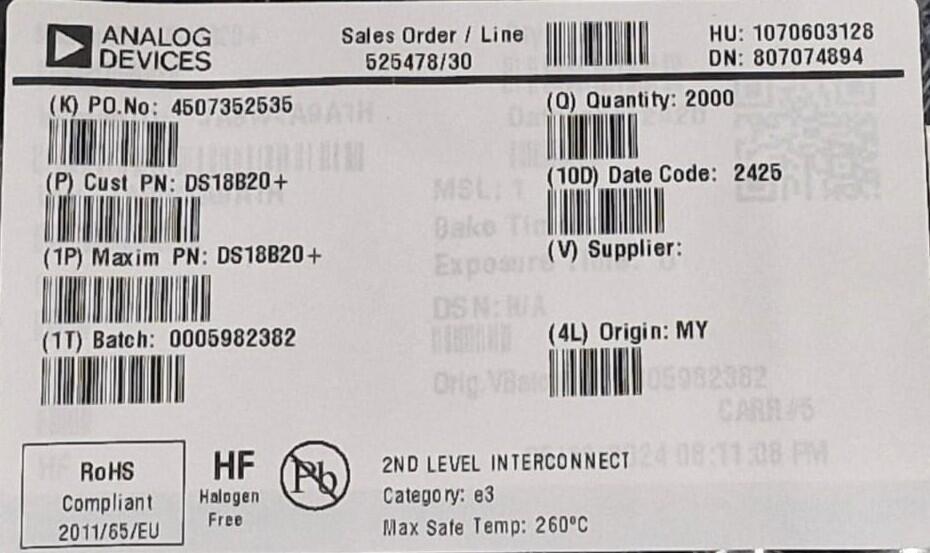 Kit com 20x Sensor de Temperatura DS18B20 TO-92 - Imagem 3