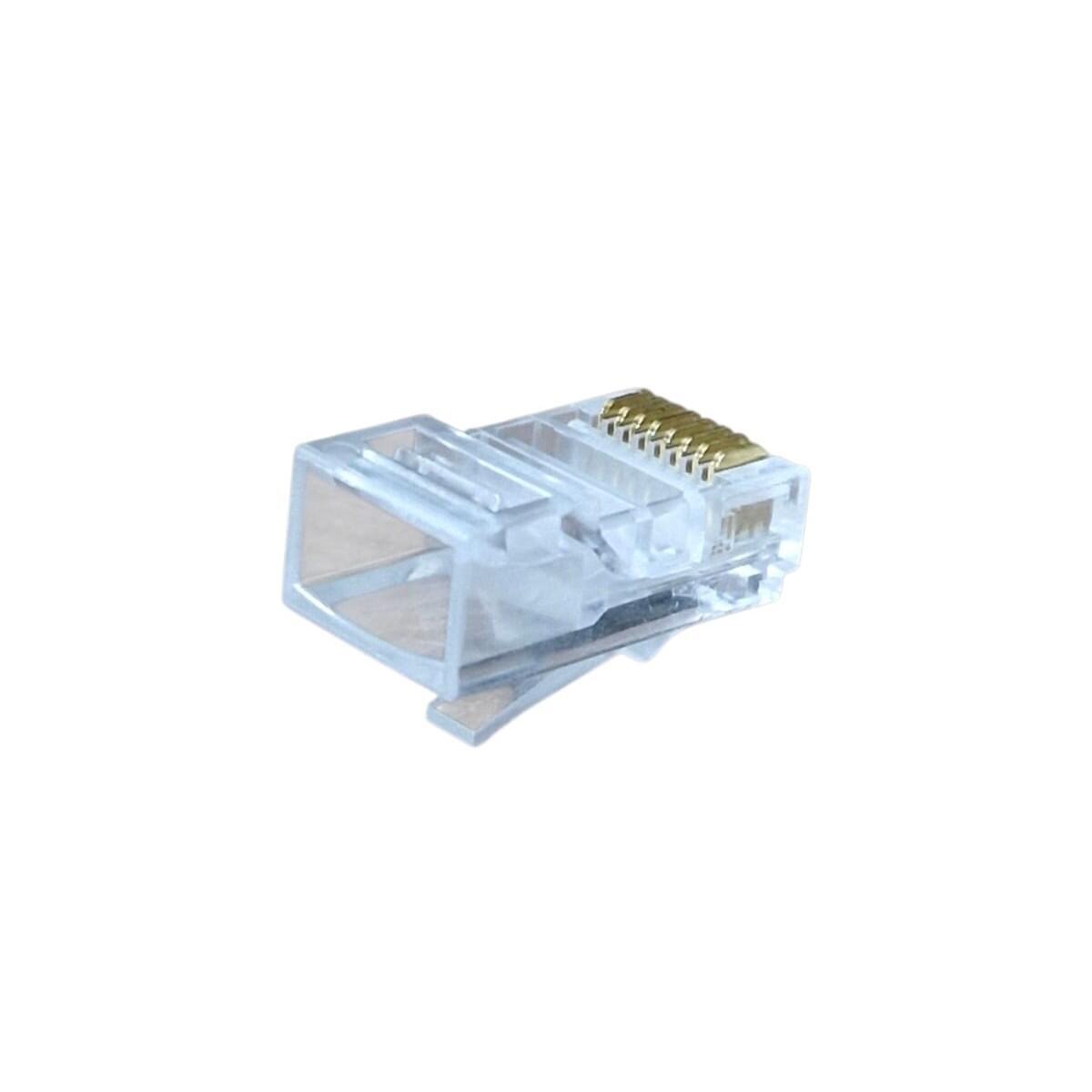 Kit com 50x Conector Rj45 Macho Cat5e Cabo Rede Não Vazado - Imagem 3