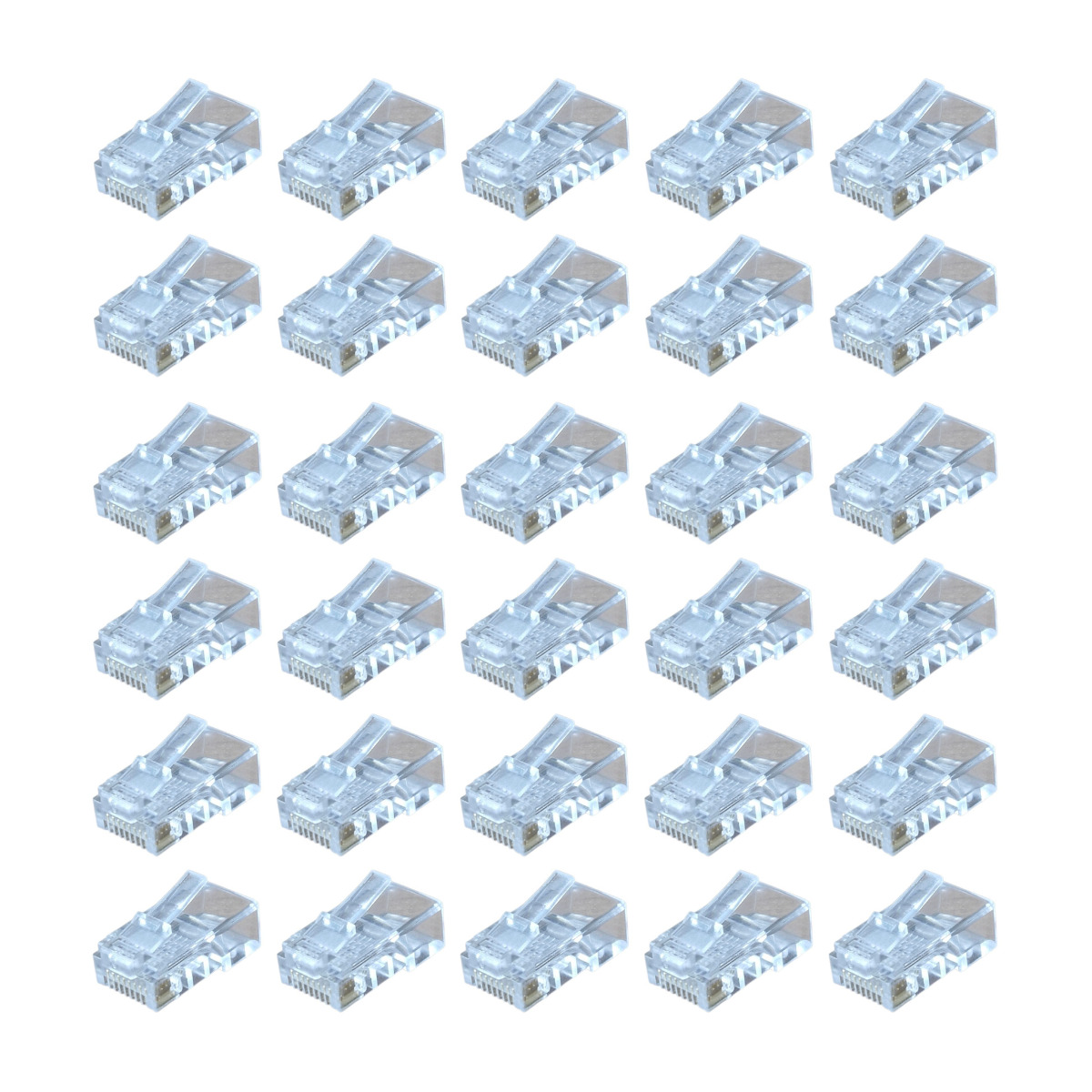 Kit com 50x Conector Rj45 Macho Cat5e Cabo Rede Não Vazado - Imagem 4