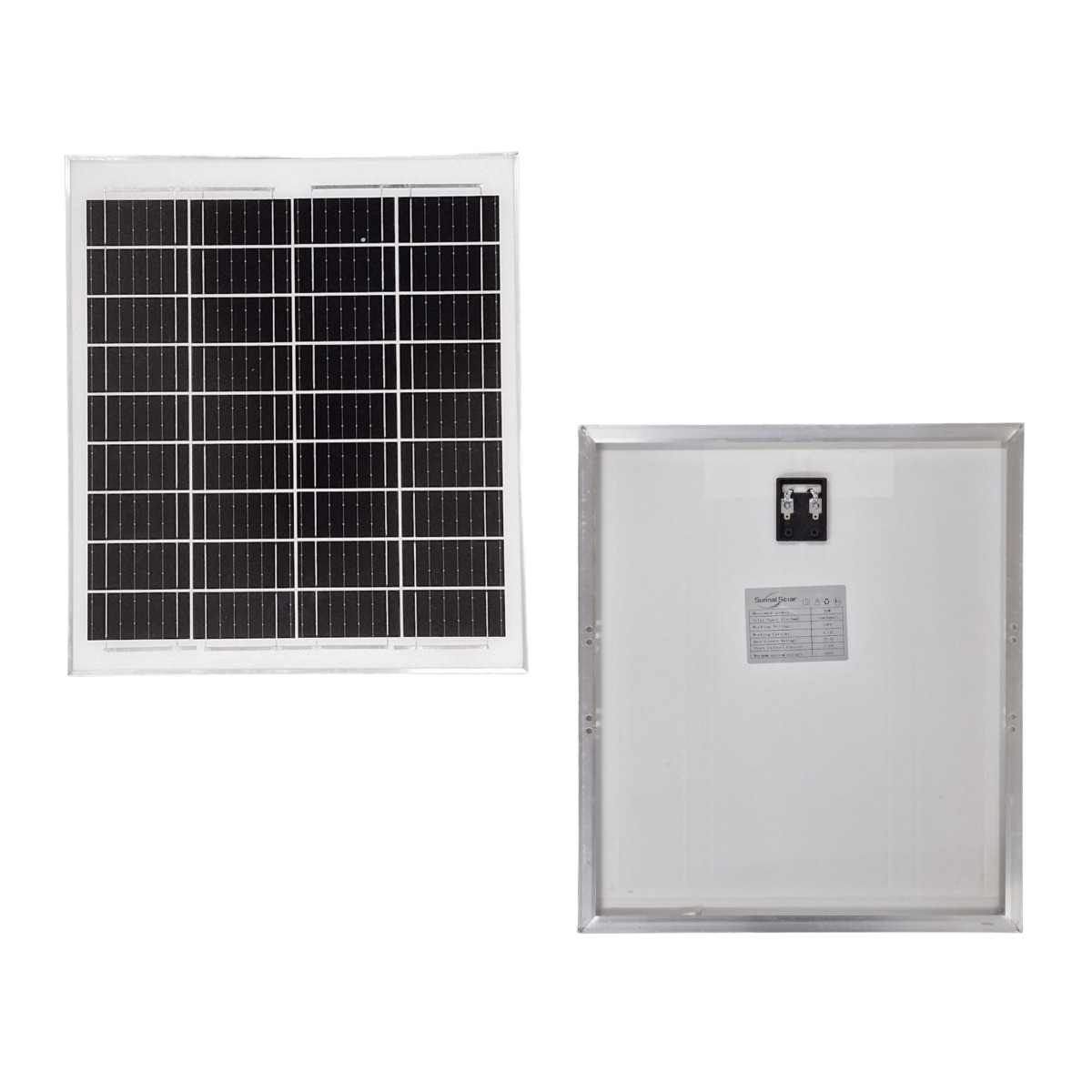 Painel Placa Energia Solar 20w 18v Fotovoltaico 1000v Preto 1000v 23.4v