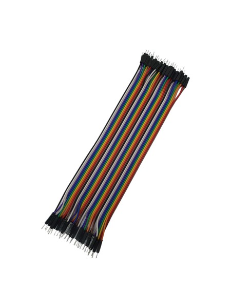 Kit com 120x Cabo Jumper 20cm Macho X Macho 40 Vias Protoboard Arduino 10 Cores Diferentes