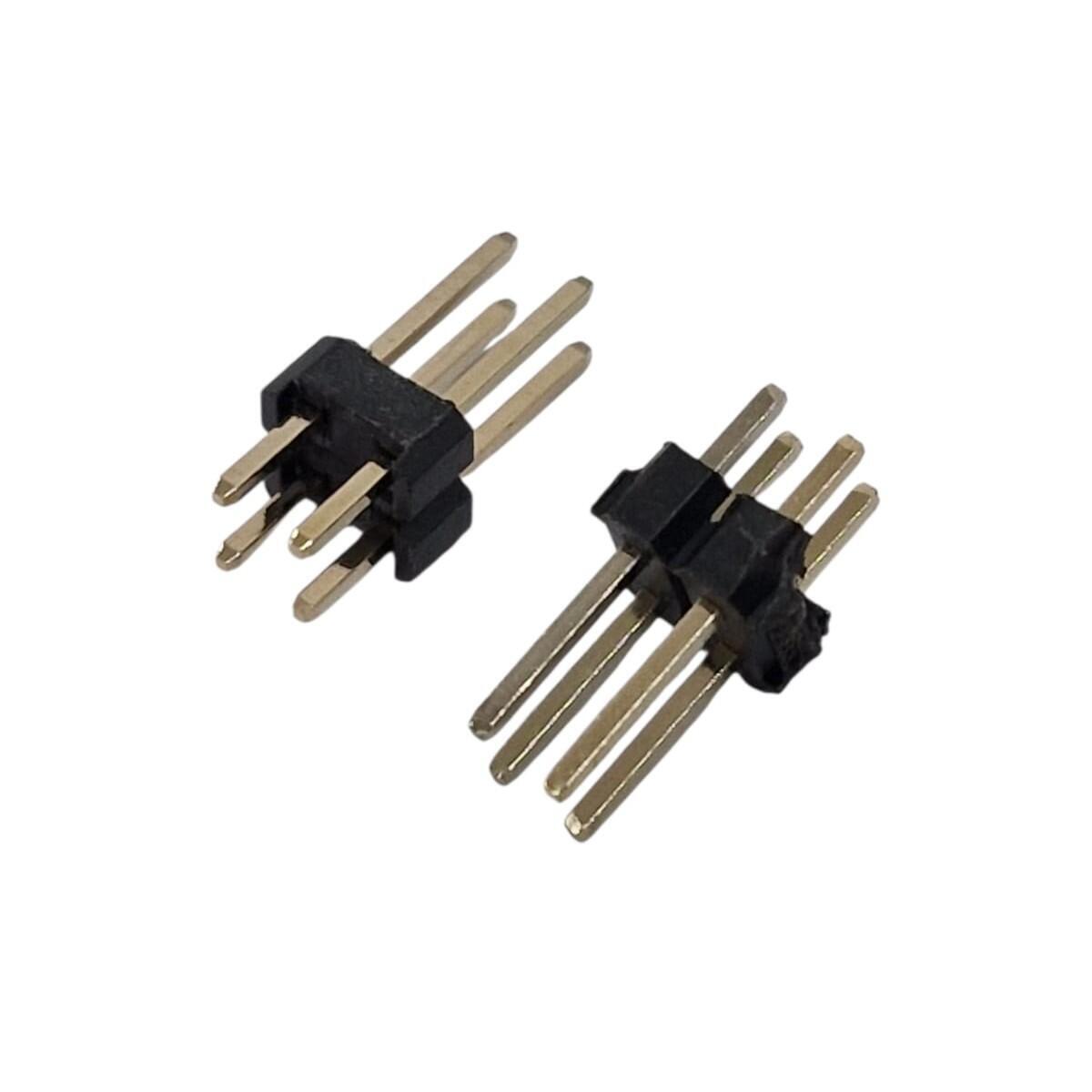 Kit com 50x Barra de Pinos 2x2 180 2,54mm