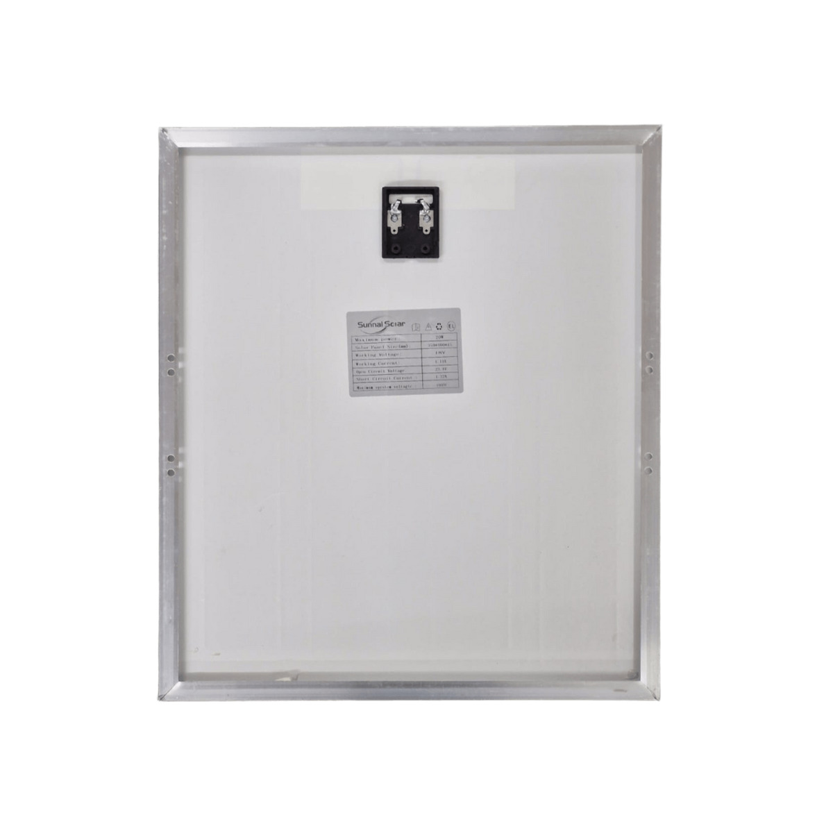 Painel Placa Energia Solar 20w 18v Fotovoltaico 1000v Preto 1000v 23.4v - Imagem 3