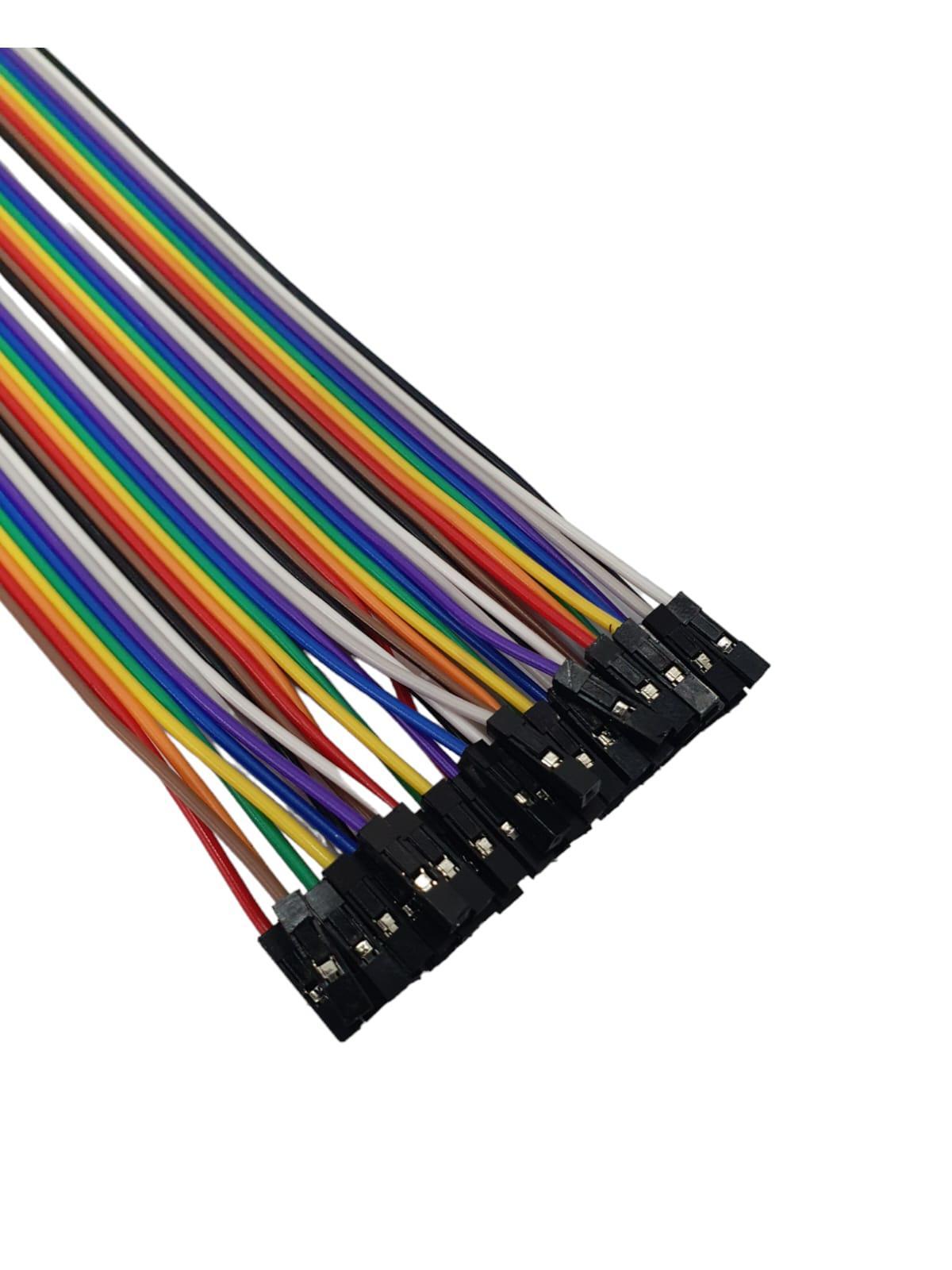Kit com 120x Cabo Jumper 20cm Macho X Fêmea 40 Vias Protoboard Arduino 10 Cores Diferentes - Imagem 4