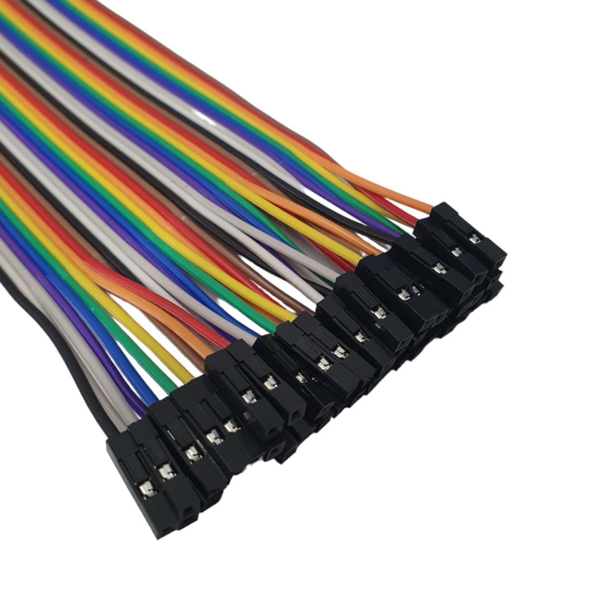Cabo Jumper 20cm Femea X Femea 40 Vias Protoboard Arduino - Imagem 3