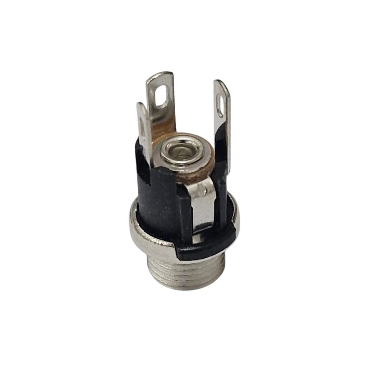 Kit com 50x Conector Jack P4 Fêmea Painel 2,5x5,5 DC025M Com Rosca - Imagem 4