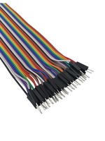 Kit com 120x Cabo Jumper 20cm Macho X Macho 40 Vias Protoboard Arduino 10 Cores Diferentes - Imagem 3