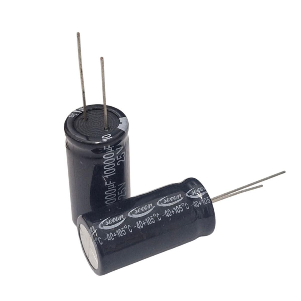 Kit com 100x Capacitor Eletrolítico 10000uF 25V 105C 18x32mm