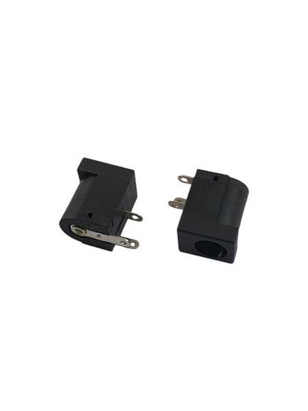 Kit com 100x Conector Jack DC Fêmea 2,1mm DC-005 90 Graus