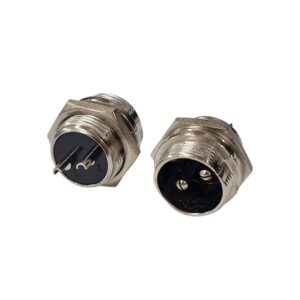 Kit com 100x Conector GX16 2 Vias Macho GX16-2 LS3001-3008