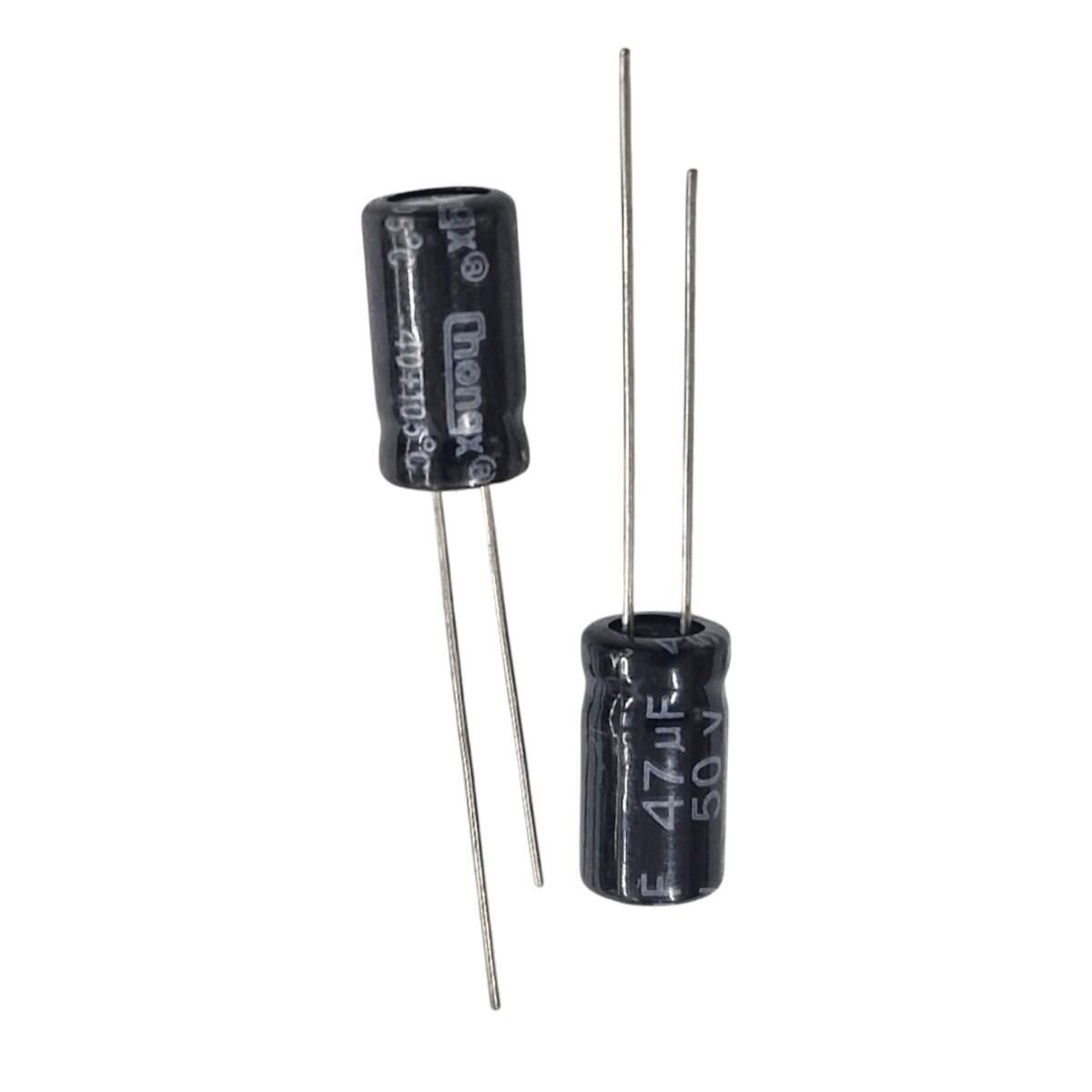 Kit com 1.000x Capacitor Eletrolítico 47uF 50V 6x11mm 105C Chongx
