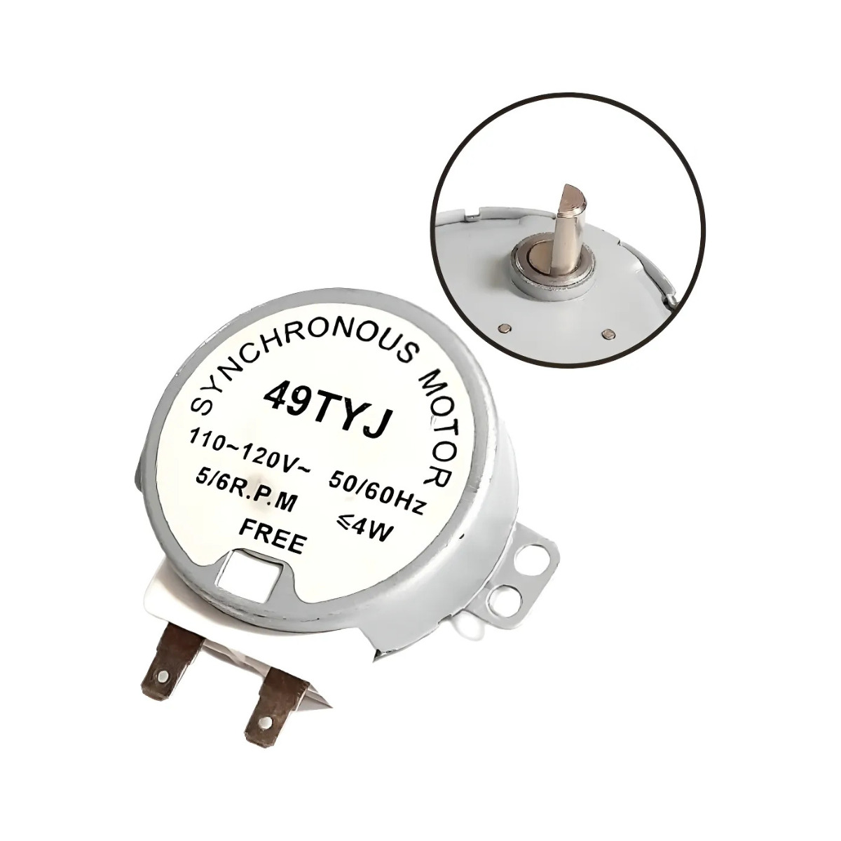MICRO MOTOR 49TYJ 110/120V 50/60HZ EIXO MEIA LUA