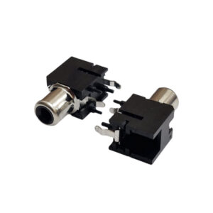 Kit com 200x Conector RCA Fêmea AV-8,4-9B Preto