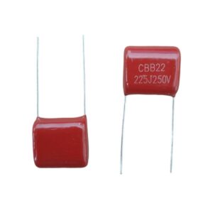 Kit com 500x Capacitor Poliéster CBB22 2.2uF 250V 225J Pitch 15mm