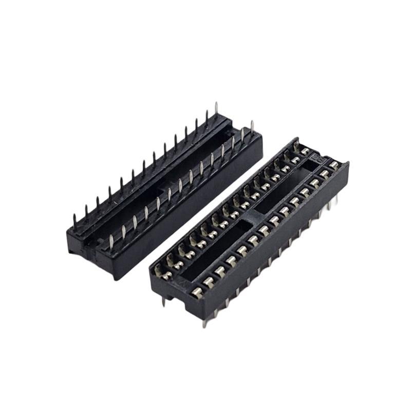 Kit com 12x Soquete Estampado 7,62mm 28 Pinos DS1009-28AT1NS-0A2 estreito