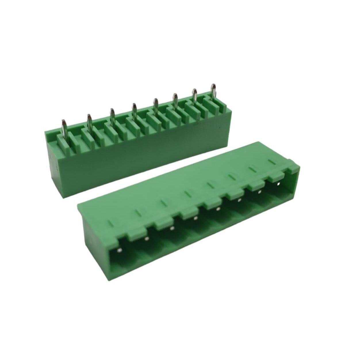 Kit com 192x Conector Borne 8 Vias Macho 180G 2EGTVC-5.08-08-14-00 Verde