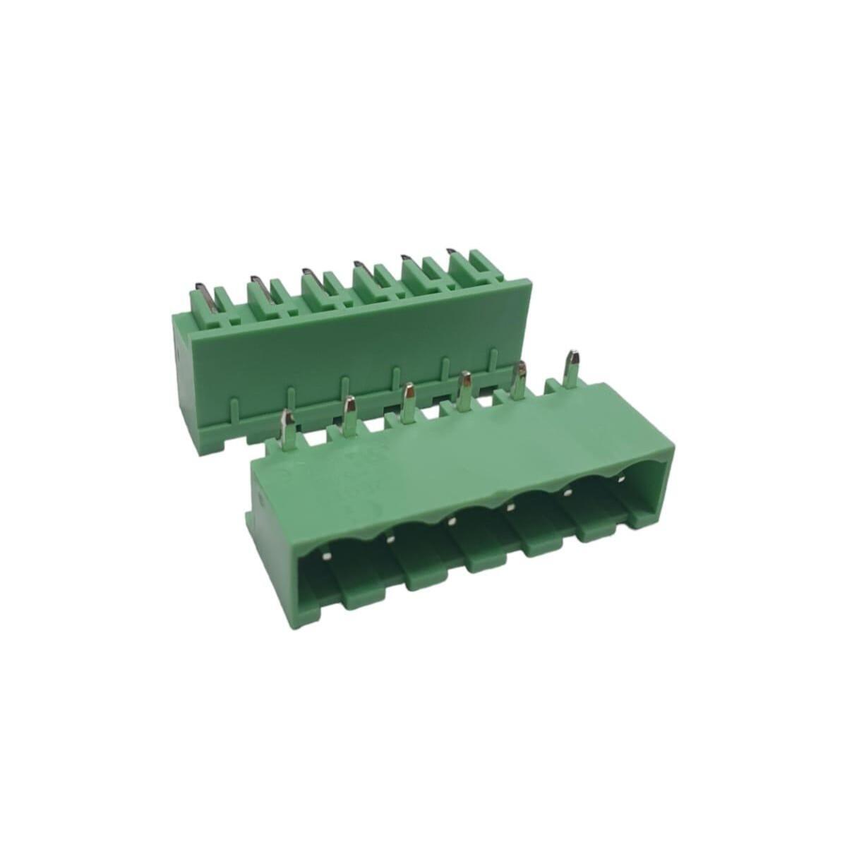 Kit com 192x Conector Borne 6 Vias Macho 90G 2EGTRC-5.08-06-14-00 Verde