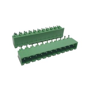 Kit com 100x Conector Borne 11 Vias Macho 90G 2EGTRC-5.08-11-14-00 Verde