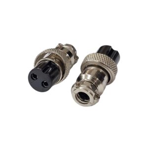 Kit com 100x Conector Mike Circular GX16 2 Vias Fêmea LS3001-3008