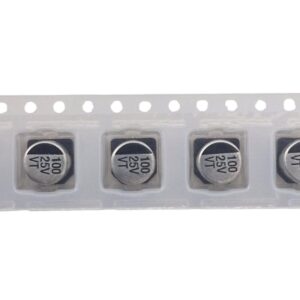 Kit com 1.000x Capacitor Eletrolítico SMD 100uF 25V 6.3x7.7mm VT1E101ME077