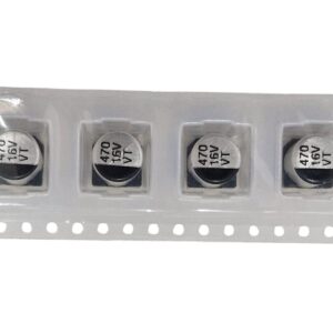 Kit com 500x Capacitor Eletrolítico SMD 470uF 16V 8x10,5mm VT1C471MF105G