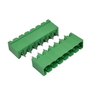 Kit com 100x Conector Borne 7 Vias Macho 180G 2EDGVC-5.08-07P-14-00 Verde