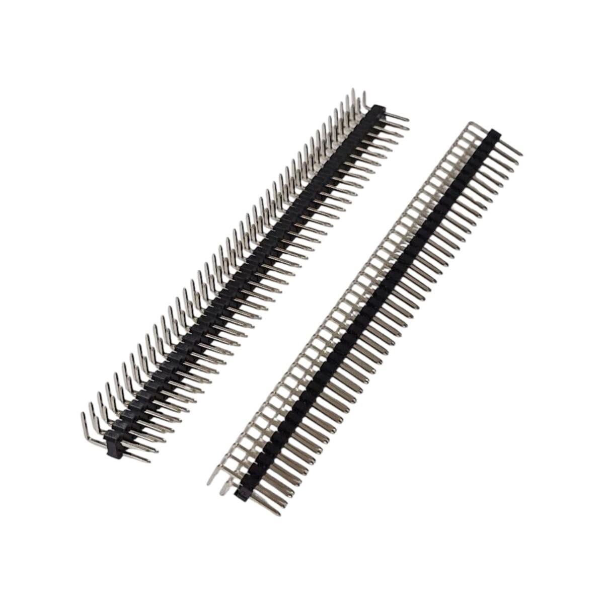 Kit com 10x Barra de Pinos 2x40 90 Graus 2,54mm