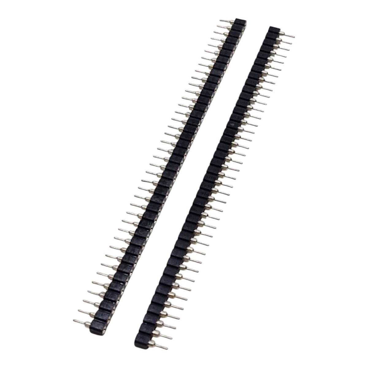 Kit com 100x Barra de Pinos Torneados 1x40 Reta 180 Graus