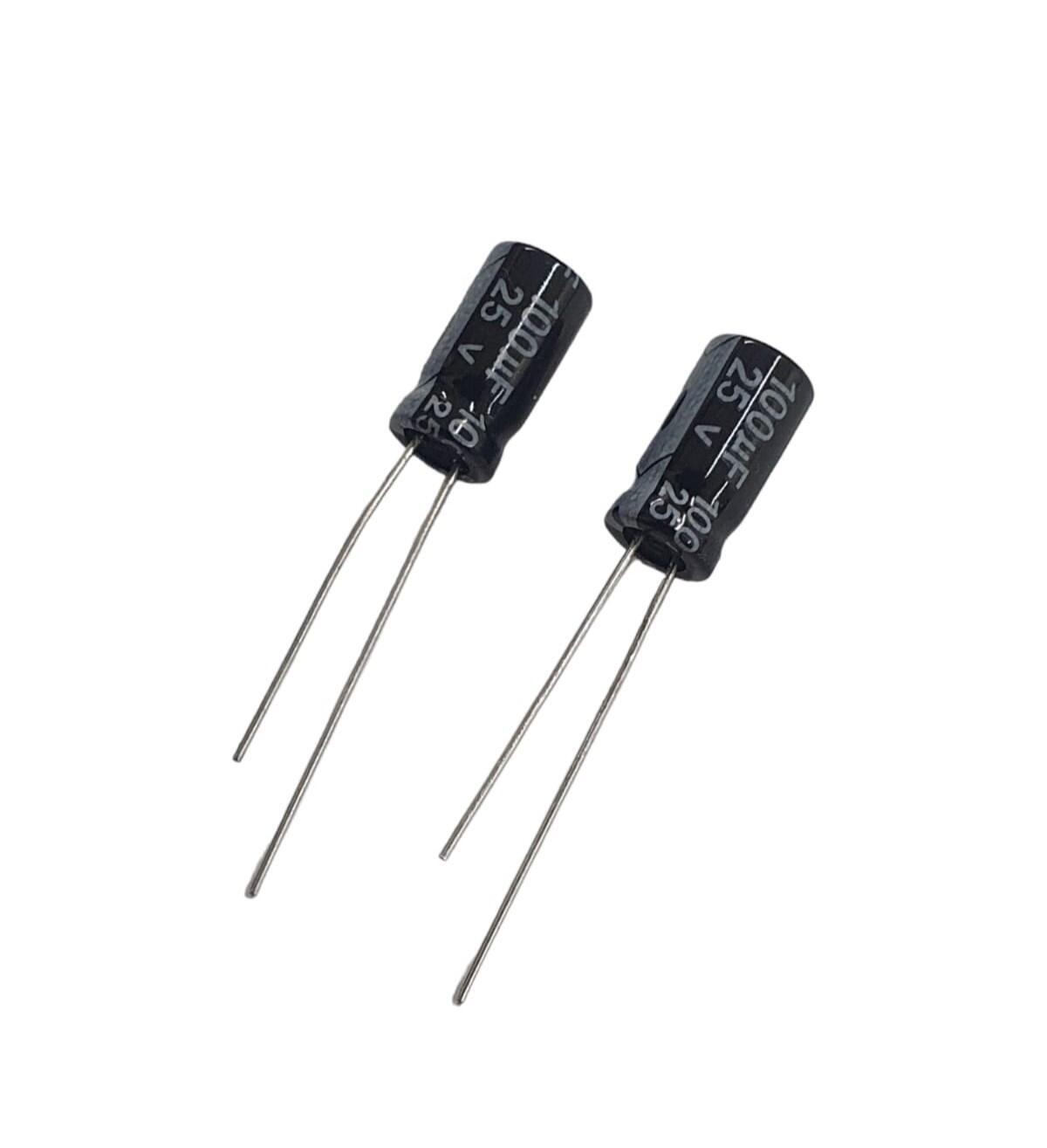 Kit com 1000x Capacitor Eletrolitico Rd 100uf 25v 20% 105c 6x11mm